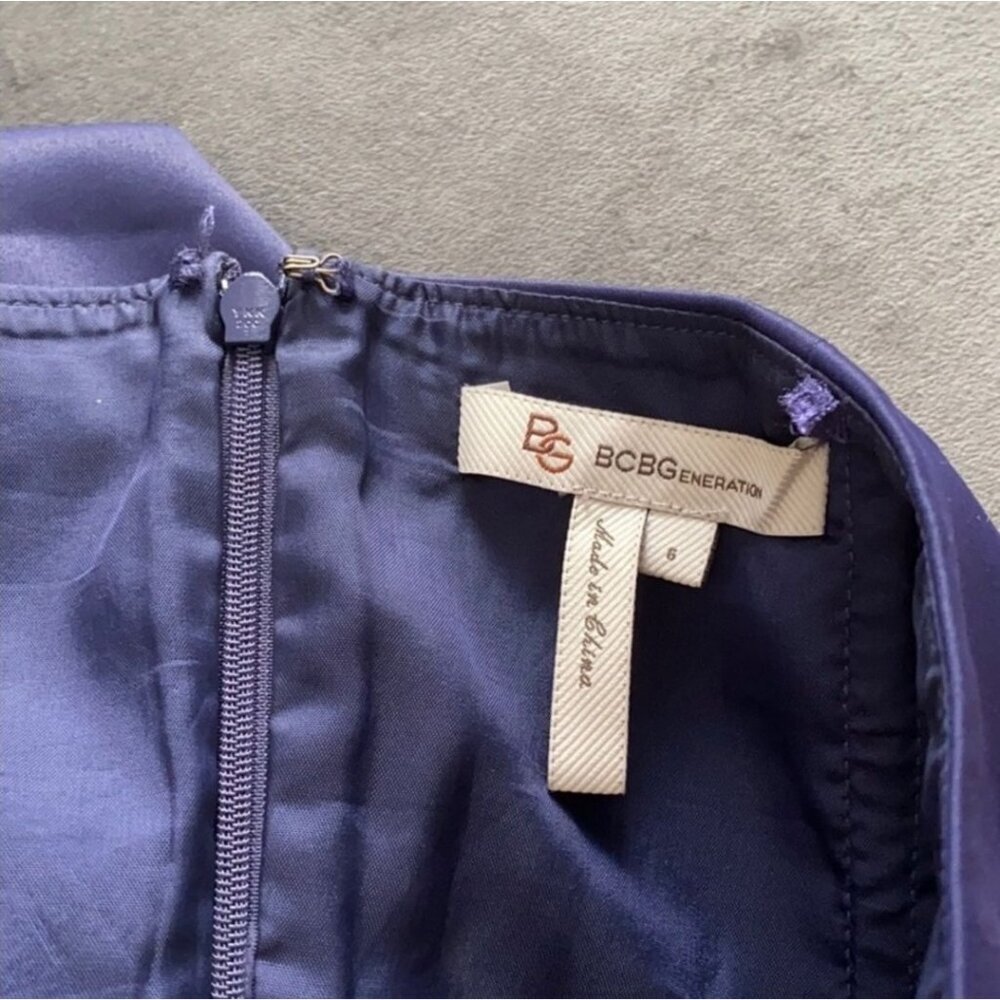 Bcbgeneration Strapless Deep Purple Mini Dress La… - image 5